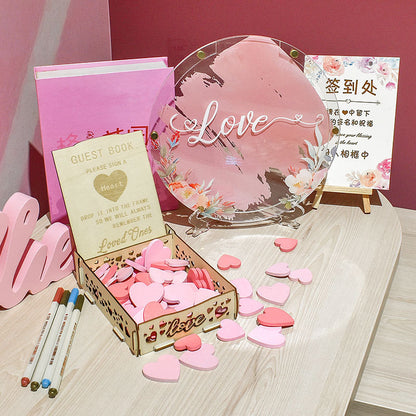 Sign In Tree Table Bottle Personality Round Picture Frame