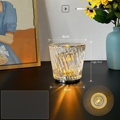 Lámpara de cristal de atmósfera de carga inalámbrica USB junto a la cama de restaurante de bar nórdico