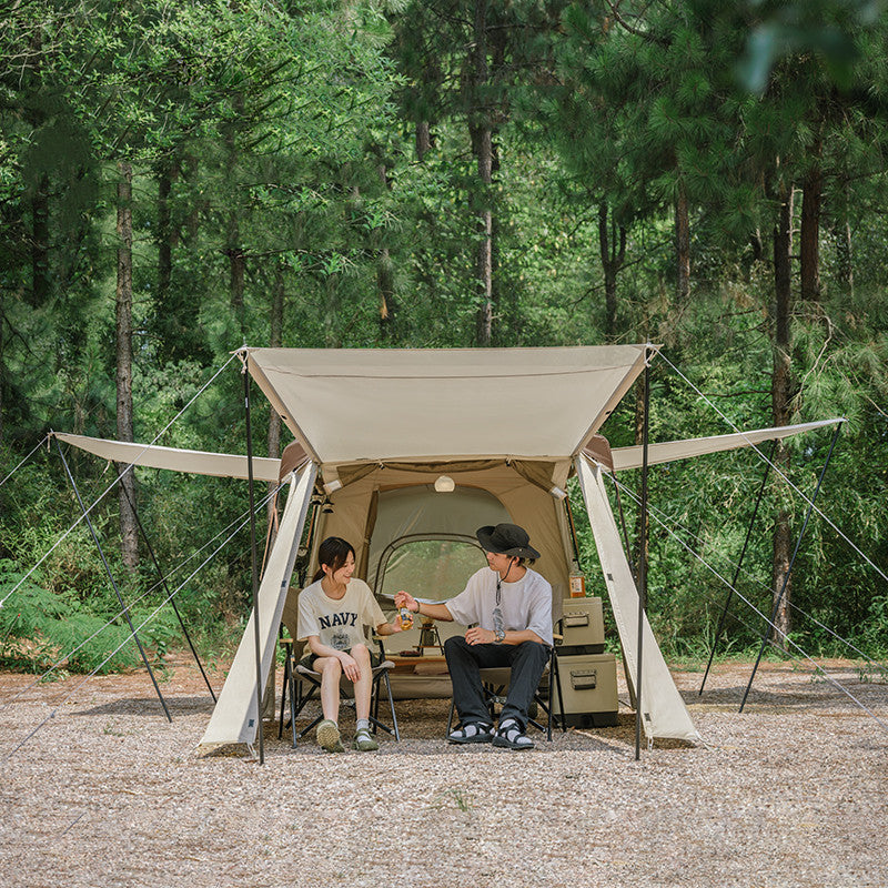 Tente de tunnel d'ouverture de vitesse de camping en plein air, protection contre la pluie et le soleil