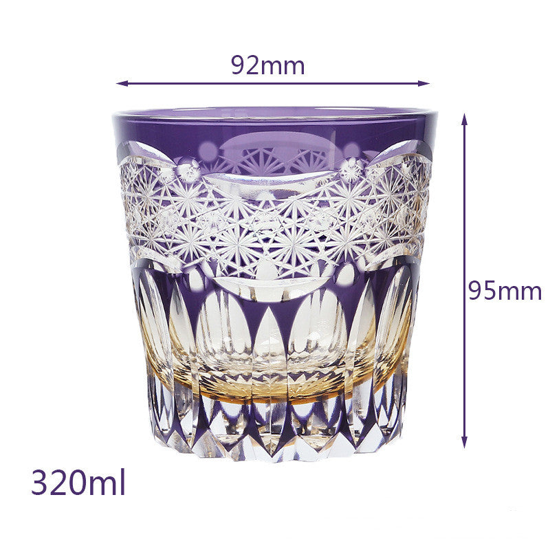 Hand Carved Lead-free Crystal Glass Cup