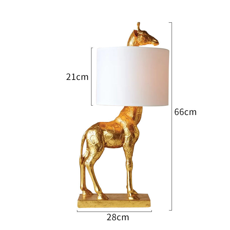 Lampe de table girafe de chevet de chambre à coucher d'étude