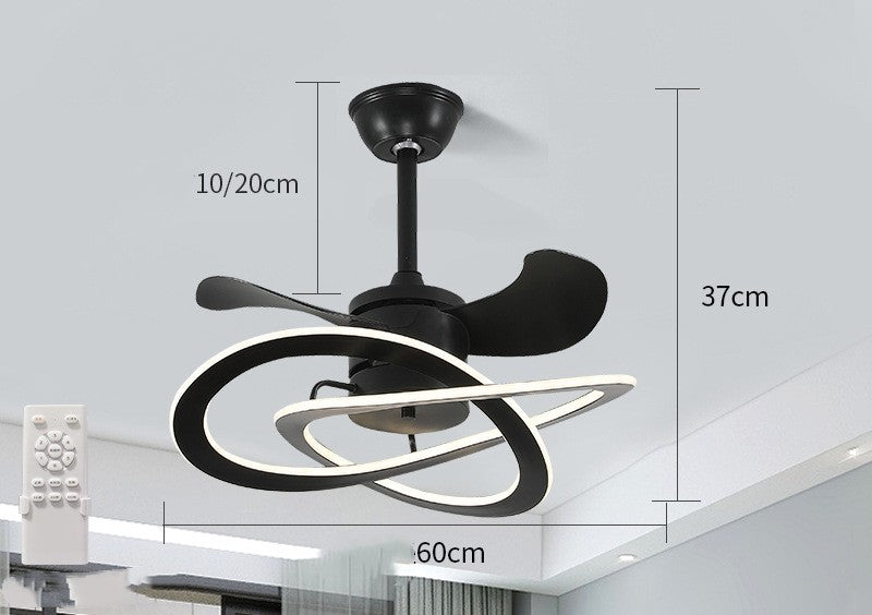 Lampe de ventilateur de plafond à fréquence variable dans la chambre