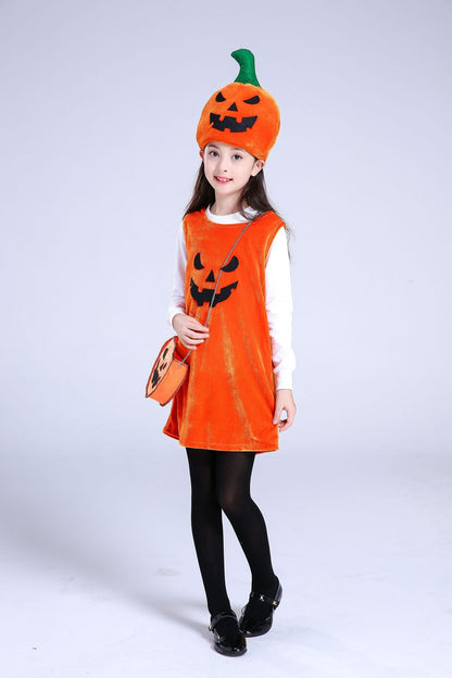 Costume d'Halloween pour enfants, costume de citrouille pour filles