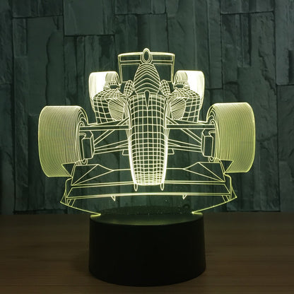 Luz 3D creativa colorida carga táctil LED luz visual regalo atmósfera lámpara de mesa carreras