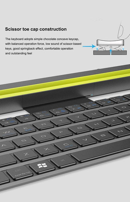 Teclado Bluetooth plegable con rollo flexible