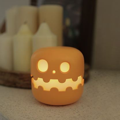 Lámpara de calabaza para mesita de noche, divertida decoración de Halloween, luz ambiental para dormitorios, sala de estar, regalo de cumpleaños para niños, decoraciones de Halloween