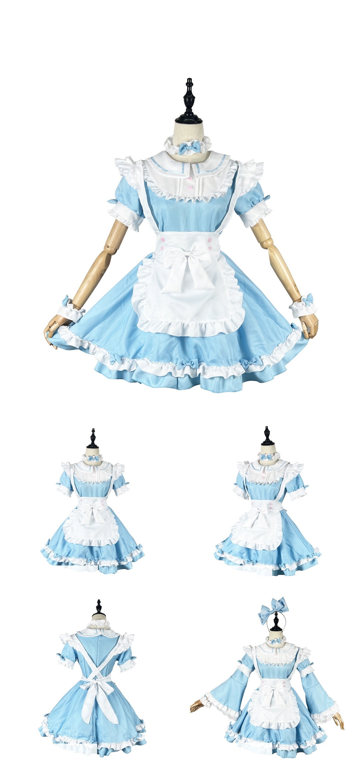 Halloween COS Plus Size Maid Costume Costume Removable Sleeve