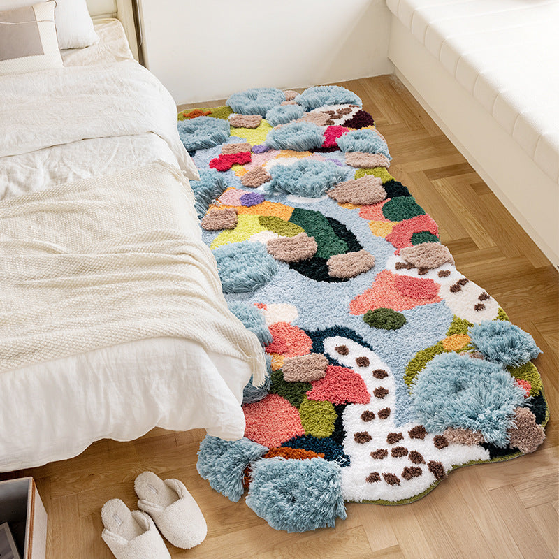 Tapis de salon de chambre à coucher en mousse irrégulière