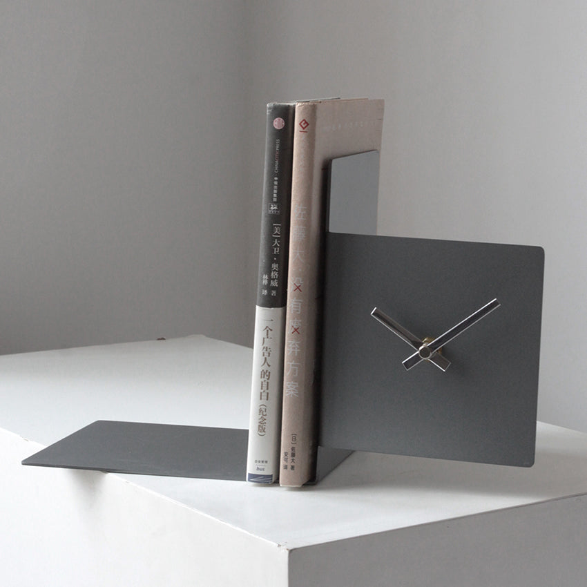 Soporte creativo para libros y relojes, estantería de Metal minimalista nórdica, decoración de almacenamiento