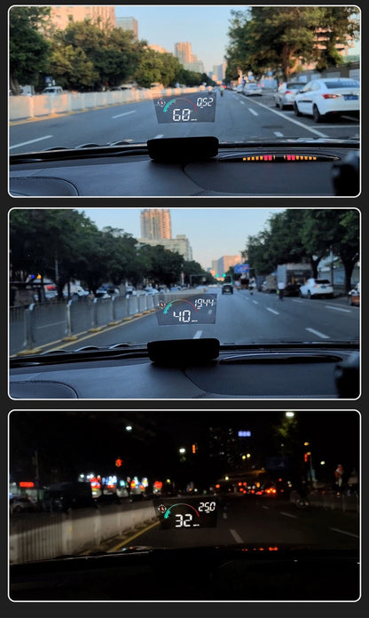 Head-Up Display GPS para coche Brújula de velocidad universal Proyector HD Versión E-dog