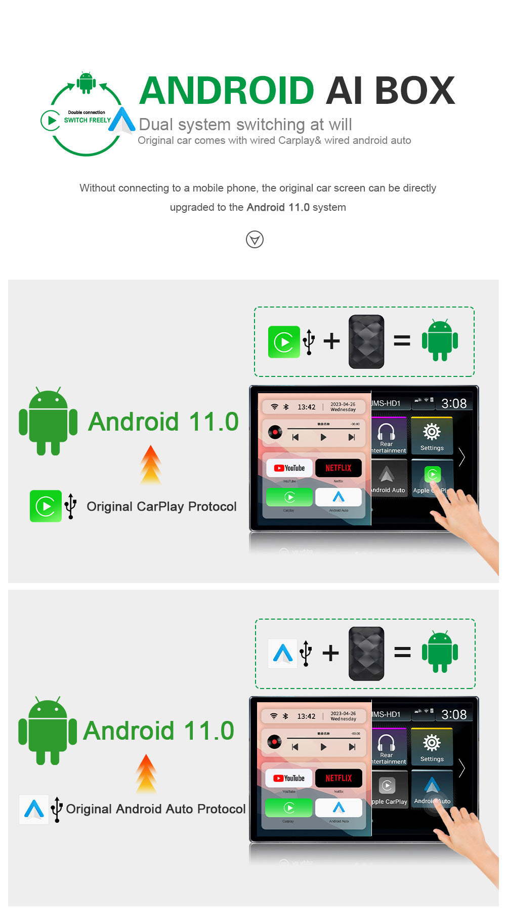 Original Car CarPlay Upgrade Android Smart Box