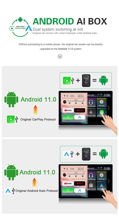 Boîte intelligente Android de mise à niveau CarPlay de voiture d'origine