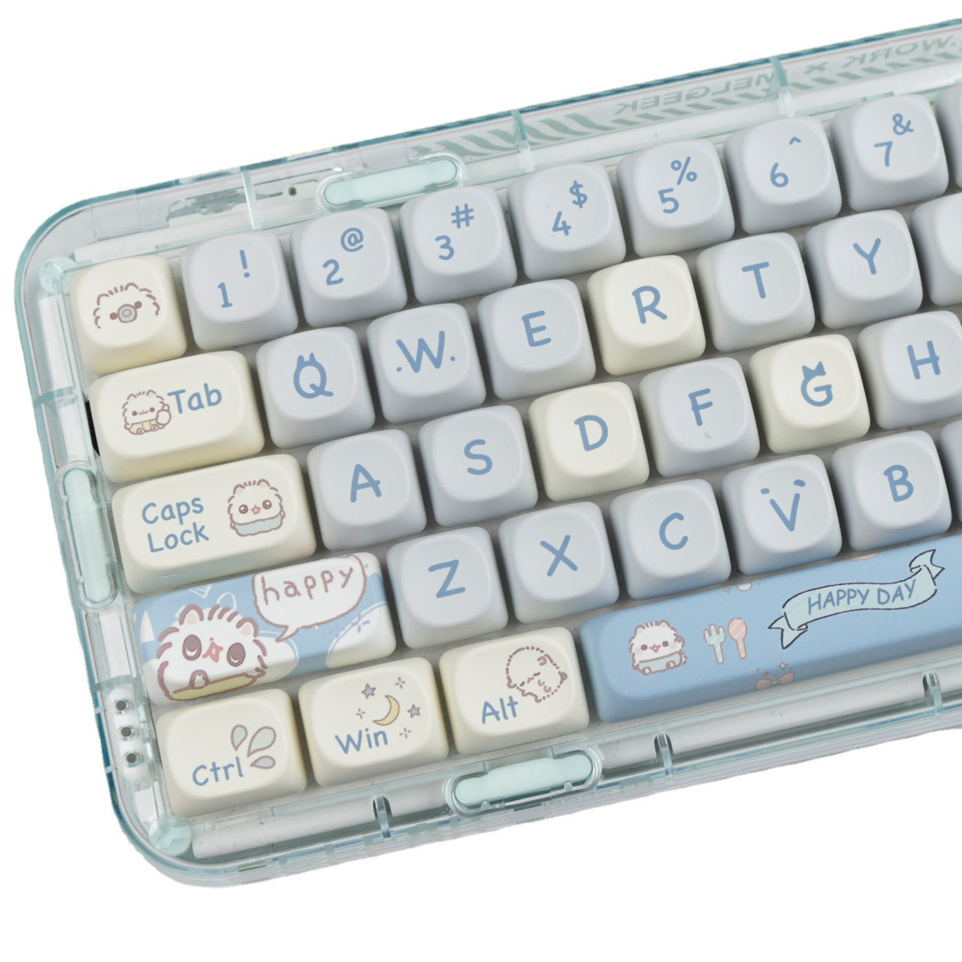 Suitable For Small Cat MOA Height Keycap Cute Meow Block Sublimation