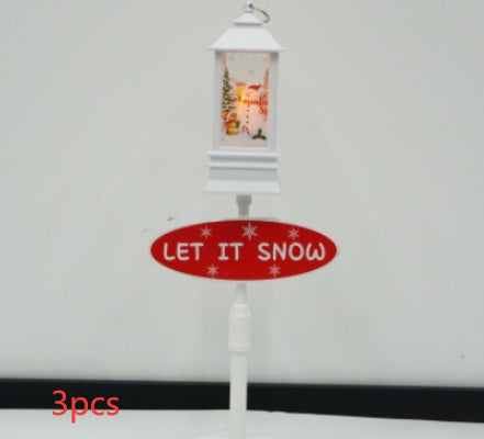 Farola de nieve navideña para decorar la sala de estar