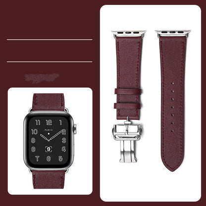 Smartwatch Butterfly Clasp Hand-stitched Strap