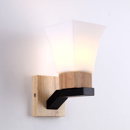 Lampe moderne et créative en bois massif pour la maison