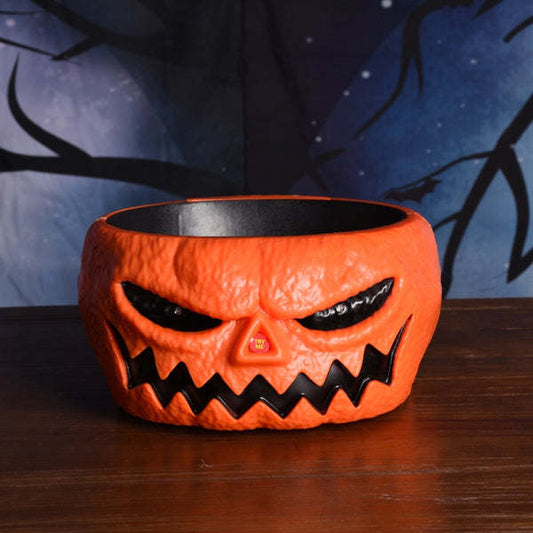 Cuenco de dulces con forma de calabaza parlante eléctrica para disfrazarse de Halloween