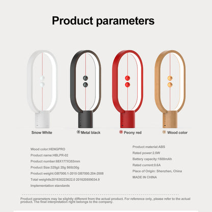 Luz de noche magnética equilibrada para dormitorio