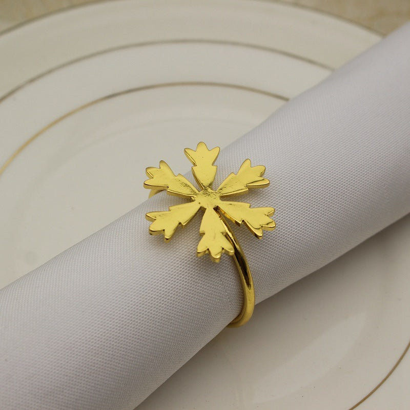 12Pcs Lot Christmas Snowflake Napkin Ring Napkin Buckle For