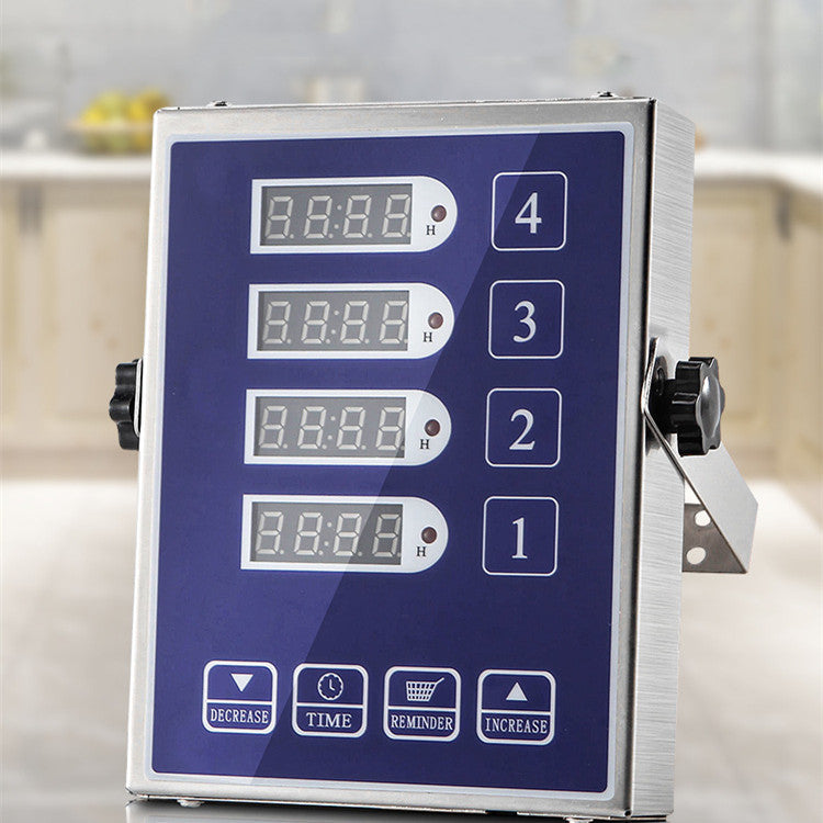 Commercial Stainless Steel Kitchen Zero Error Four-channel Timer