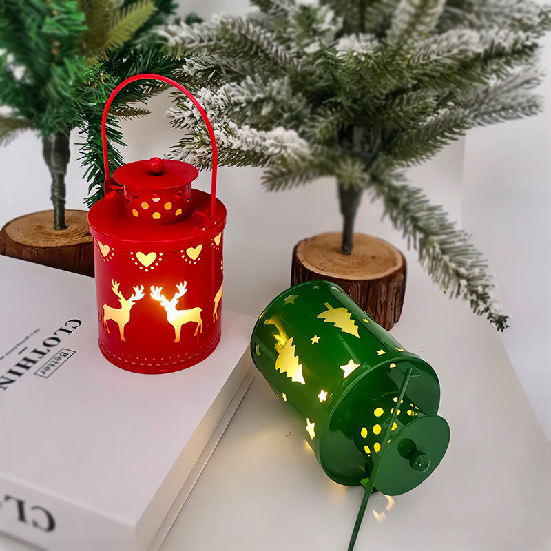 Luces de velas navideñas, linternas LED pequeñas, luces de viento, velas electrónicas, decoración navideña creativa de estilo nórdico