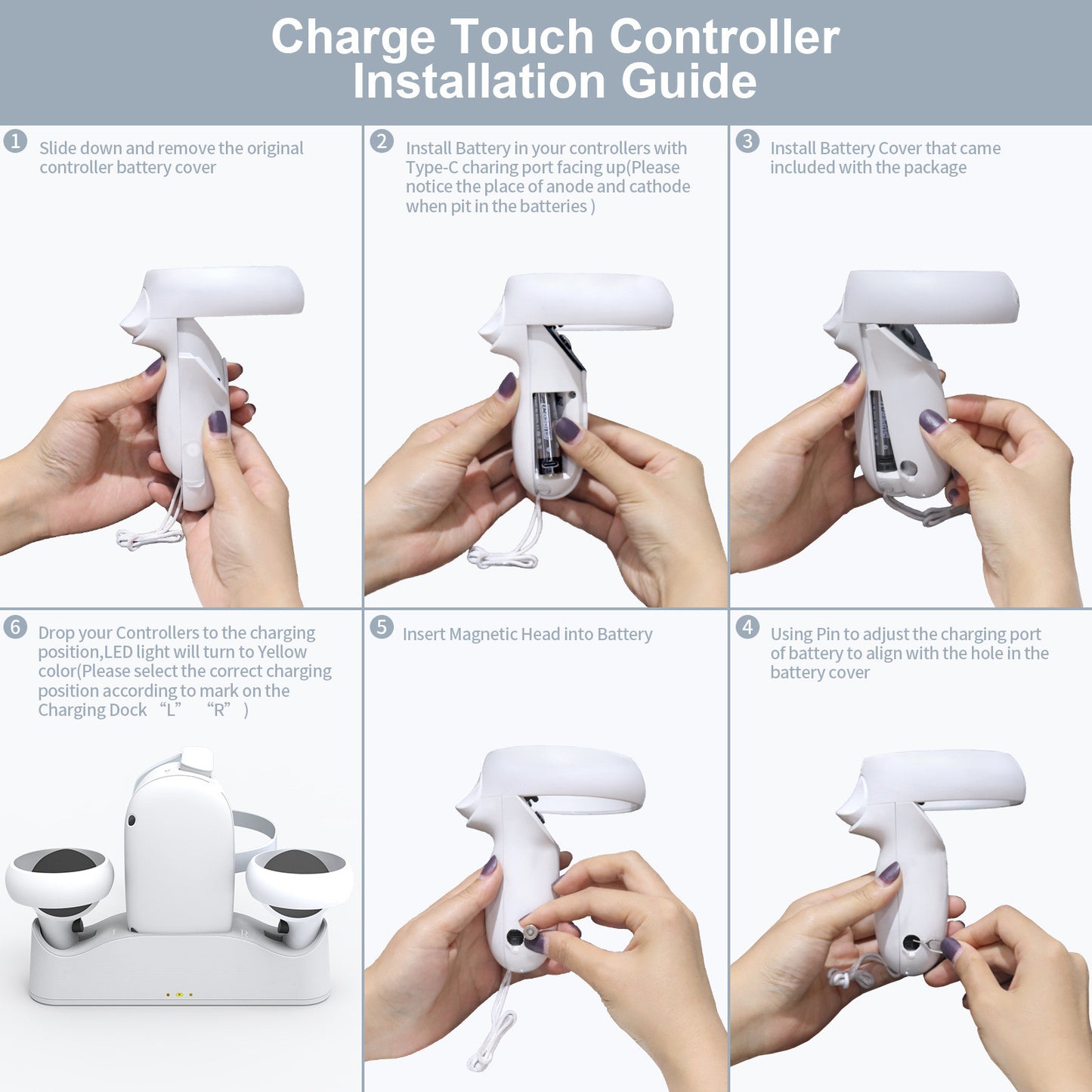 VR Glasses Handle Magnetic Charging Base