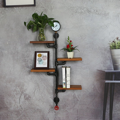 Vintage Iron Pipe Shape Multi-layer Shelves