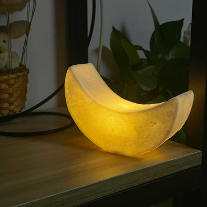 Lámpara de noche con forma de luna, luz ambiental creativa para la mesita de noche del dormitorio