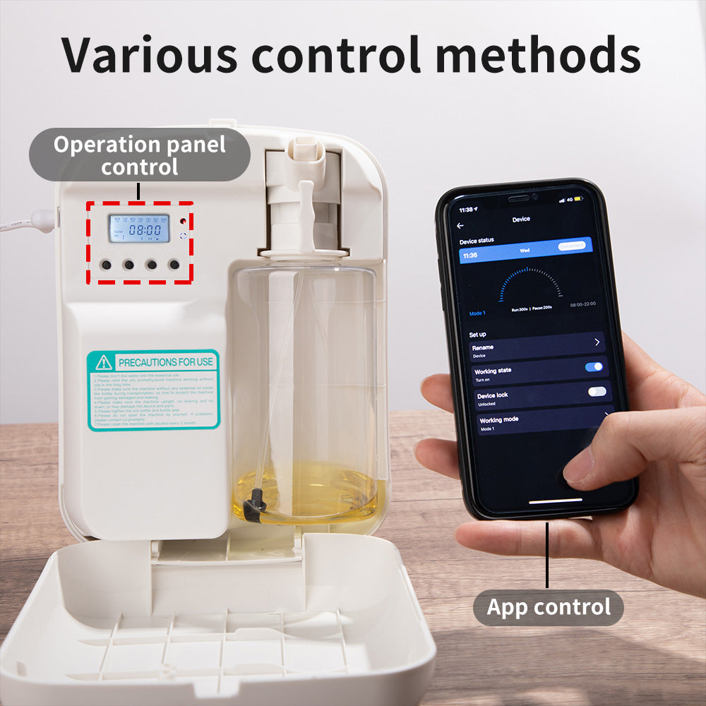 Difusor de Aroma HOMEFISH 1000M3, Aromati eléctrico de 400ML, ambientador con capacidad de aceite esencial, difusor de Aroma con Control Bluetooth