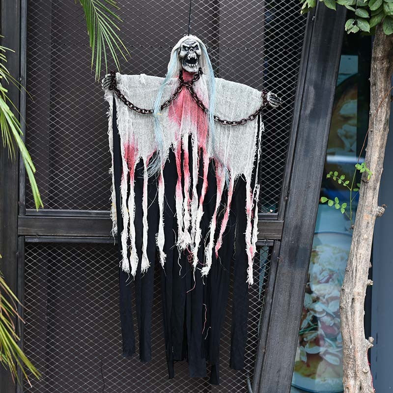 Cadena de accesorios para Halloween que cuelga decoraciones de fantasmas