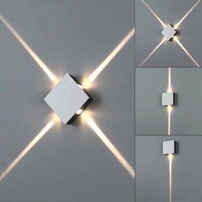 Modern simple square round LED aluminum wall light