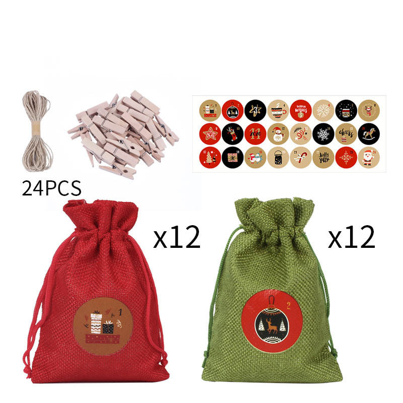 Home Fashion Simple Christmas Gift Bag Pendant Set