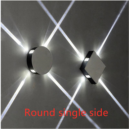 Modern simple square round LED aluminum wall light