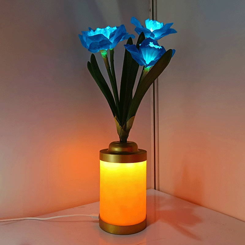 Lámpara de flores Moda para el hogar Minimalista Creativo USB Florero Luz Decoración del hogar