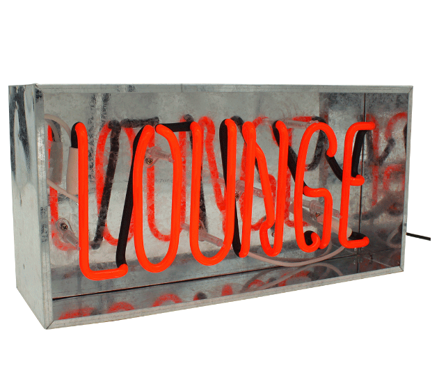 Retro neon decorative lamp glass tube iron box lamp