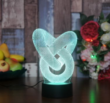 New and strange 3D night light touch colorful creative gift LED bedside table lamp