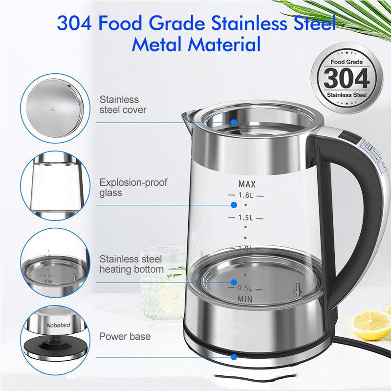 Intelligent Constant Temperature Glass Electric Kettle For Household Use