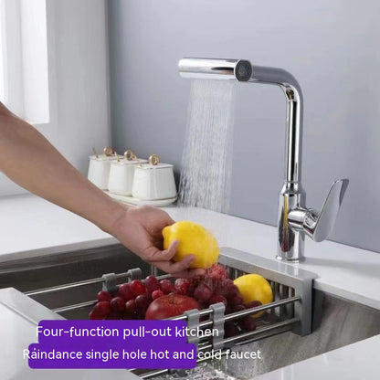 Household Minimalist Rotating Pull-out Sink Faucet