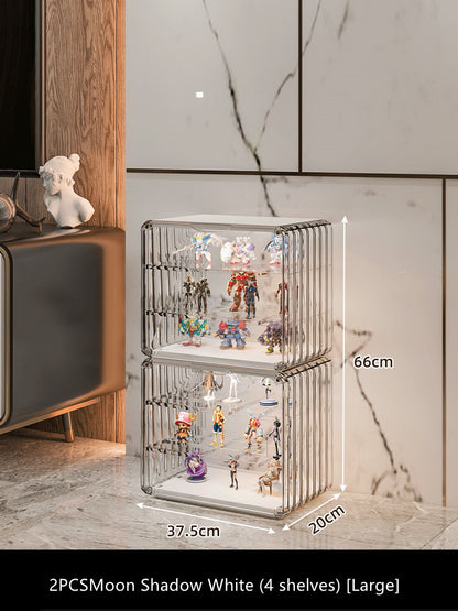 Acrylic Clear Glass Household Building Block Shelf