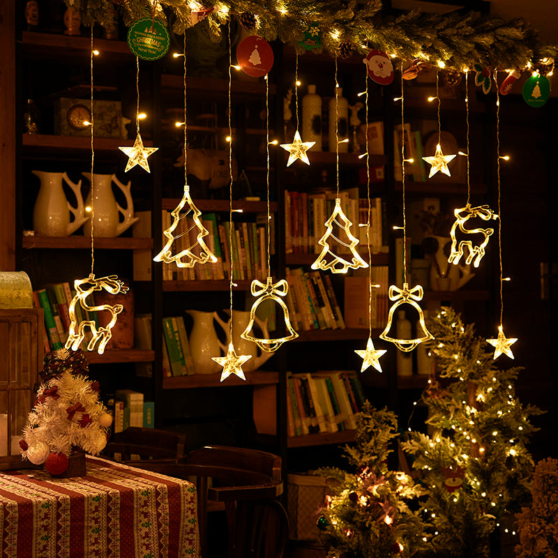 Lámpara decorativa navideña con forma de estrella para el hogar