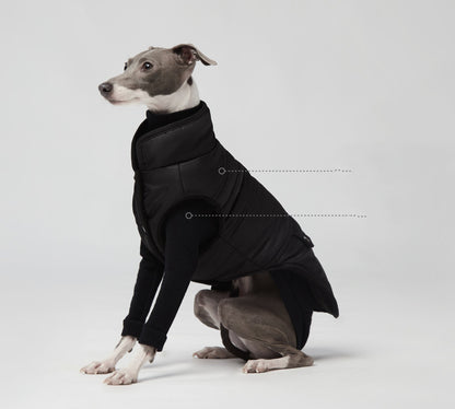 Gilet chaud en polaire de nylon hydrofuge léger pour chien