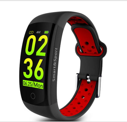 Q6S Pulsera inteligente con pantalla en color Presión arterial Monitoreo del ritmo cardíaco Reloj deportivo con pasos