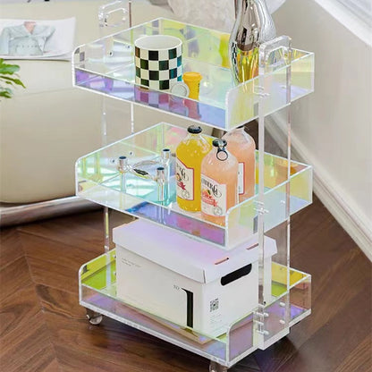 Acrylic Transparent Color Removable Tea Table Trolley