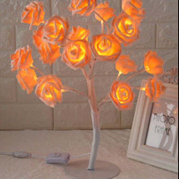 Lampe LED pour arbre, petite rose, lumière pour arbre