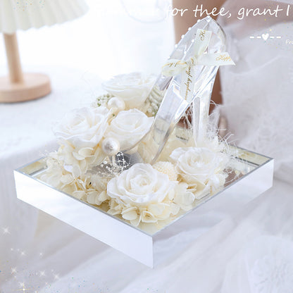 Transparent Acrylic Rose Christmas Gift Decoration Ornaments