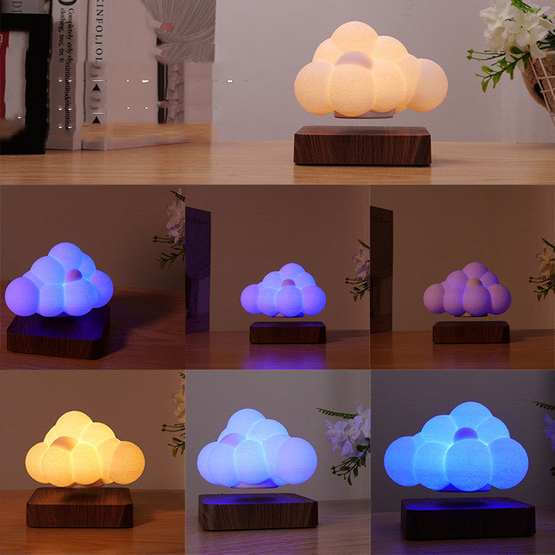 Novedad, luz nocturna, lámpara de nube de levitación magnética, bombilla flotante creativa con impresión 3D, decoración de escritorio, regalo de cumpleaños