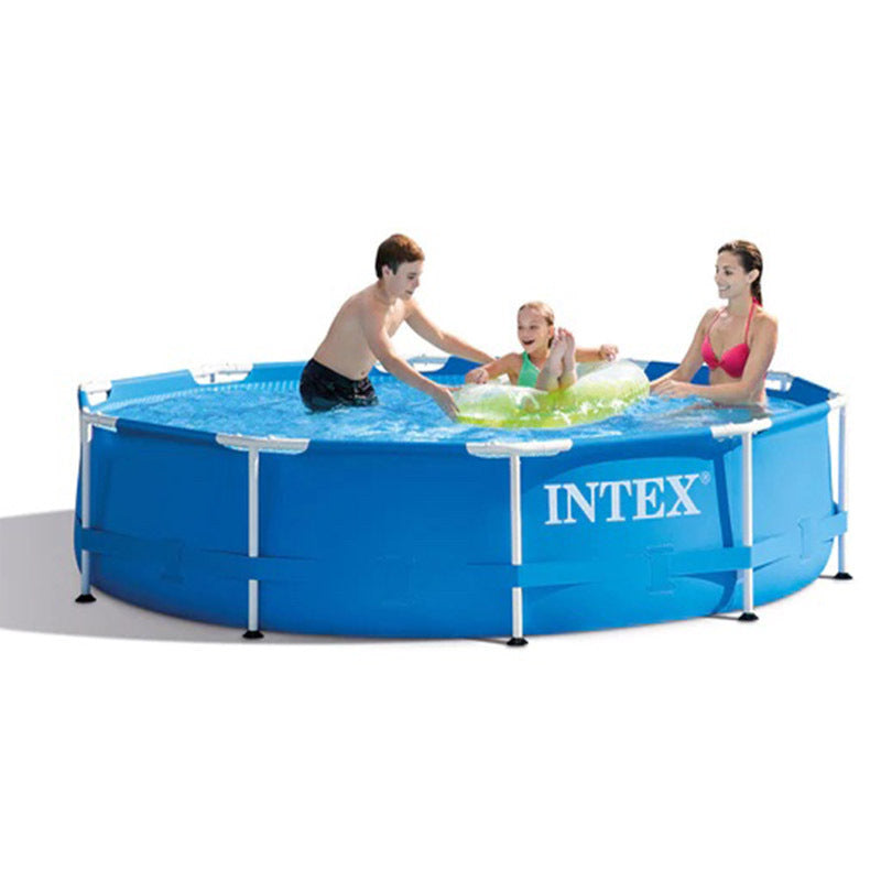 Piscina inflable con soporte, redonda para nadar en casa