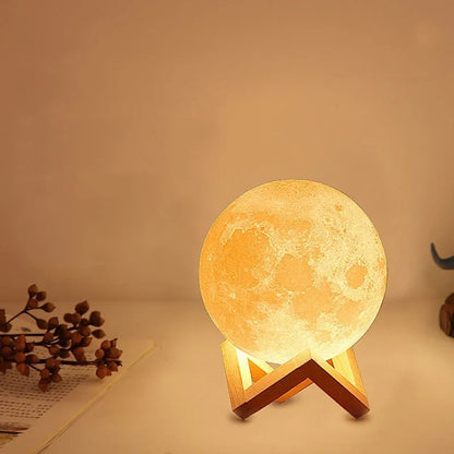 Lampe de Table de nuit en forme de lune, impression 3D, cadeau chinois pour la saint-valentin