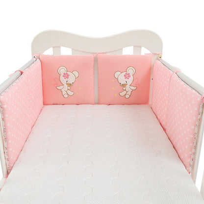 Baby Bed Cover Pink Stars Angel Bear