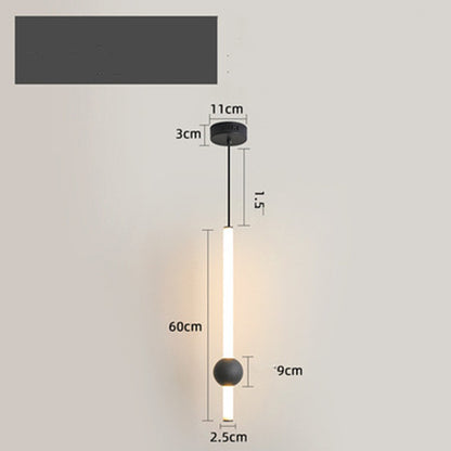 Candelabro de noche para dormitorio minimalista, lámpara en hilo para colgar, mesita de noche moderna y minimalista, LED, lámparas de ambiente creativas